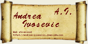 Andrea Ivošević vizit kartica